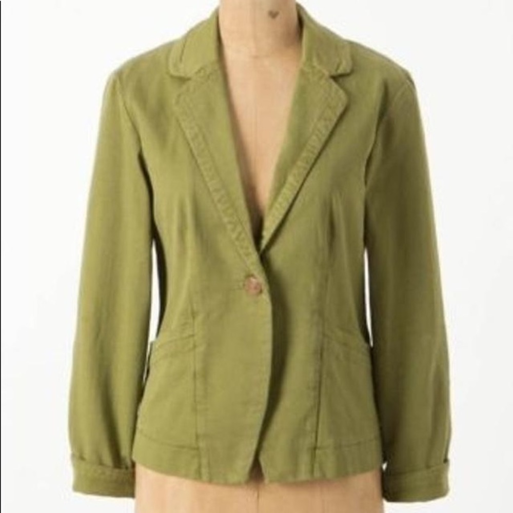 Cartonnier Anthropologie Green Kittery Blazer